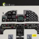 Kelik F-5F - interior 3D decals for Kitty Hawk/Zimi models kit 1:32 (K32059)
