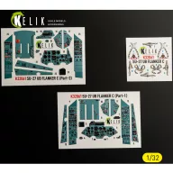   Kelik SU-27UB Flanker C - interior 3D decals for Trumpeter kit 1:32 (K32061)