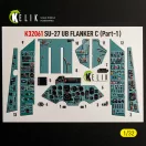 Kelik SU-27UB Flanker C - interior 3D decals for Trumpeter kit 1:32 (K32061)