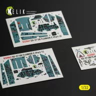   Kelik SU-27UB Flanker C - interior 3D decals for Trumpeter kit 1:32 (K32061)