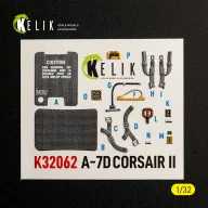   Kelik A-7D CORSAIR II - interior 3D decals for Trumpeter kit 1:32 (K32062)
