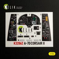   Kelik A-7D CORSAIR II - interior 3D decals for Trumpeter kit 1:32 (K32062)