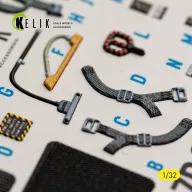   Kelik A-7D CORSAIR II - interior 3D decals for Trumpeter kit 1:32 (K32062)