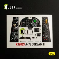   Kelik A-7E CORSAIR II - interior 3D decals for Trumpeter kit 1:32 (K32063)