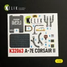 Kelik A-7E CORSAIR II - interior 3D decals for Trumpeter kit 1:32 (K32063)