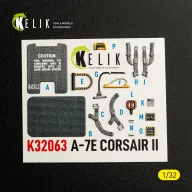   Kelik A-7E CORSAIR II - interior 3D decals for Trumpeter kit 1:32 (K32063)