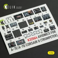   Kelik Avionics for A-7E/D CORSAIR II - exterior 3D decals for Trumpeter kit 1:32 (K32064)
