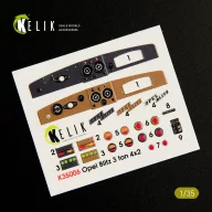   Kelik Opel Blitz 3ton 4x2 interior 3D decals for Tamiya kit 1:35 (K35006)