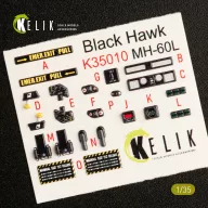   Kelik MH-60L Black Hawk interior 3D decals for Kitty Hawk / Zimimodel kit 1:35 (K35010)