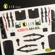   Kelik MH-60L Black Hawk interior 3D decals for Kitty Hawk / Zimimodel kit 1:35 (K35010)