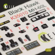   Kelik MH-60L Black Hawk interior 3D decals for Kitty Hawk / Zimimodel kit 1:35 (K35010)