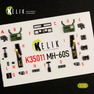   Kelik MH-60S Knight Hawk interior 3D decals for Kitty Hawk / Zimimodel kit 1:35 (K35011)