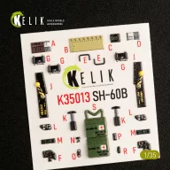   Kelik SH-60F Ocean Hawk interior 3D decals for Kitty Hawk / Zimimodel kit 1:35 (K35012)