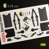  Kelik HH-60H Rescue Hawk interior 3D decals for Kitty Hawk / Zimimodel kit 1:35 (K35016)
