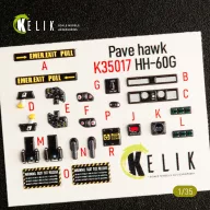   Kelik HH-60G Pave Hawk interior 3D decals for Kitty Hawk / Zimimodel kit 1:35 (K35017)