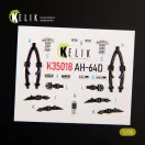 Kelik AH-64D Apache interior 3D decals for Takom kit 1:35 (K35018)