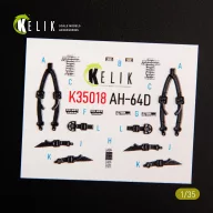   Kelik AH-64D Apache interior 3D decals for Takom kit 1:35 (K35018)