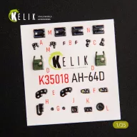   Kelik AH-64D Apache interior 3D decals for Takom kit 1:35 (K35018)