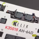Kelik AH-64D Apache interior 3D decals for Takom kit 1:35 (K35018)