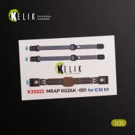   Kelik Kozak-001 Ukrainian MRAP 3D decals for ICM kit 1:35 (K35022)