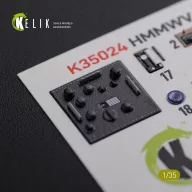   Kelik “HUMVEE” HMMWV M1036 with TOW Desert version Interior 3D Decal for Italeri kit 1:35 (K35024)