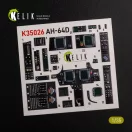 Kelik AH-64D Apache interior 3D decals for Meng kit 1:35 (K35026)