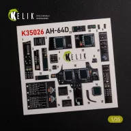   Kelik AH-64D Apache interior 3D decals for Meng kit 1:35 (K35026)