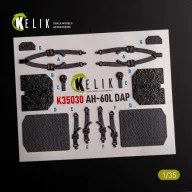   Kelik AH-60L DAP interior 3D decals for Academy kit 1:35 (K35030)