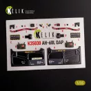 Kelik AH-60L DAP interior 3D decals for Academy kit 1:35 (K35030)