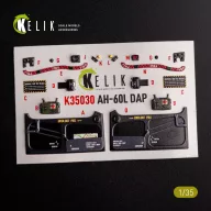   Kelik AH-60L DAP interior 3D decals for Academy kit 1:35 (K35030)