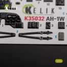 Kelik AH-1W interior 3D decals for Academy kit 1:35 (K35032)