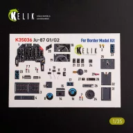   Kelik Ju-87 G1/G2 - interior 3D decals for Border Models kit 1:35 (K35036)