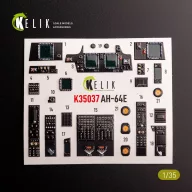   Kelik AH-64E Apache interior 3D decals for Takom kit 1:35 (K35037)