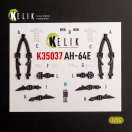 Kelik AH-64E Apache interior 3D decals for Takom kit 1:35 (K35037)