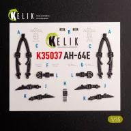   Kelik AH-64E Apache interior 3D decals for Takom kit 1:35 (K35037)