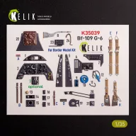   Kelik Bf-109 G-6 - interior 3D decals for Border Models kit 1:35 (K35039)