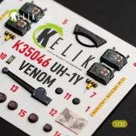   Kelik UH-1Y VENOM - interior 3D decals for Trumpeter 1:35 (K35046)