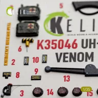   Kelik UH-1Y VENOM - interior 3D decals for Trumpeter 1:35 (K35046)