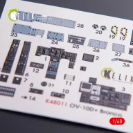   Kelik OV-10D+ Bronco interior 3D decals for ICM kit 1:48 (K48011)