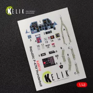   Kelik P-47M Thunderbolt interior 3D decals for Tamiya kit 1:48 (K48014)