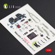   Kelik P-47M Thunderbolt interior 3D decals for Tamiya kit 1:48 (K48014)