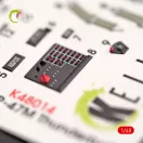 Kelik P-47M Thunderbolt interior 3D decals for Tamiya kit 1:48 (K48014)