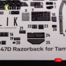 Kelik P-47D Razorback interior 3D decals for Tamiya kit 1:48 (K48015)