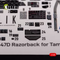   Kelik P-47D Razorback interior 3D decals for Tamiya kit 1:48 (K48015)