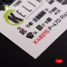Kelik P-47D Razorback interior 3D decals for Tamiya kit 1:48 (K48015)