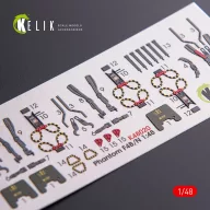   Kelik F-4 (B,N) Phantom II interior 3D decals for Academy kit 1:48 (K48020)