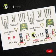 Kelik F-4B interior 3D decals for Tamiya kit 1:48 (K48027)