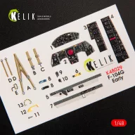   Kelik F-104G Starfighter early type interior 3D decals for Hasegawa kit 1:48 (K48029)