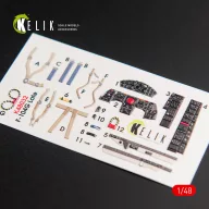   Kelik F-104G Starfighter late type interior 3D decals for Hasegawa kit 1:48 (K48032)