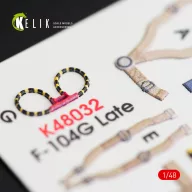   Kelik F-104G Starfighter late type interior 3D decals for Hasegawa kit 1:48 (K48032)